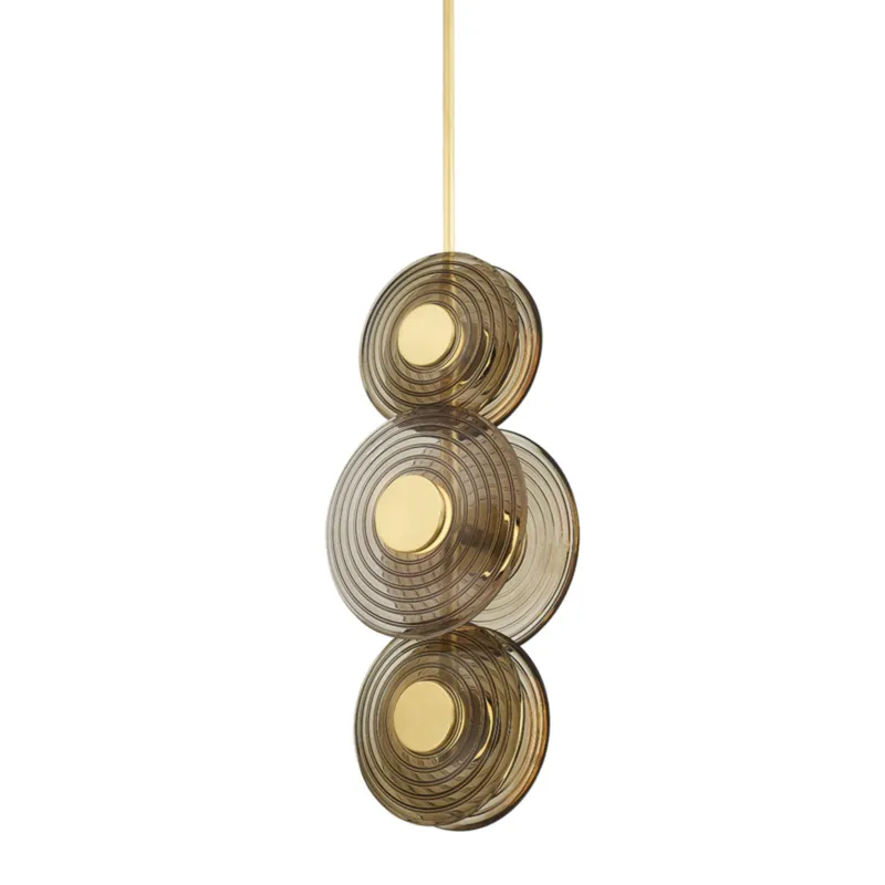 Griston 6-Light Pendant in Aged Brass by Pembrooke & Ives 12L x 7.75W x 29.25H