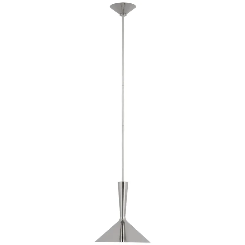 AERIN Rosetta Medium Pendant in Polished Nickel Ceiling Light W12"