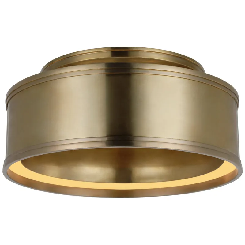 Chapman & Myers Connery 14" Flush Mount in Antique-Burnished Brass Ceiling Light W14" x H6.25"