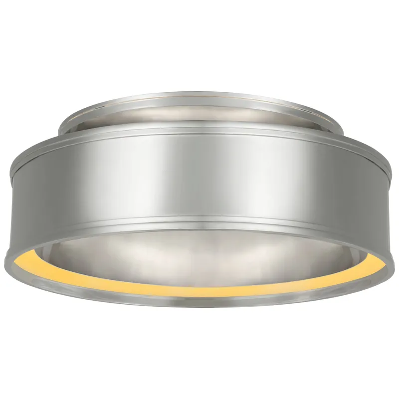 Chapman & Myers Connery 18" Flush Mount in Polished Nickel Ceiling Light W18" x H6.25"