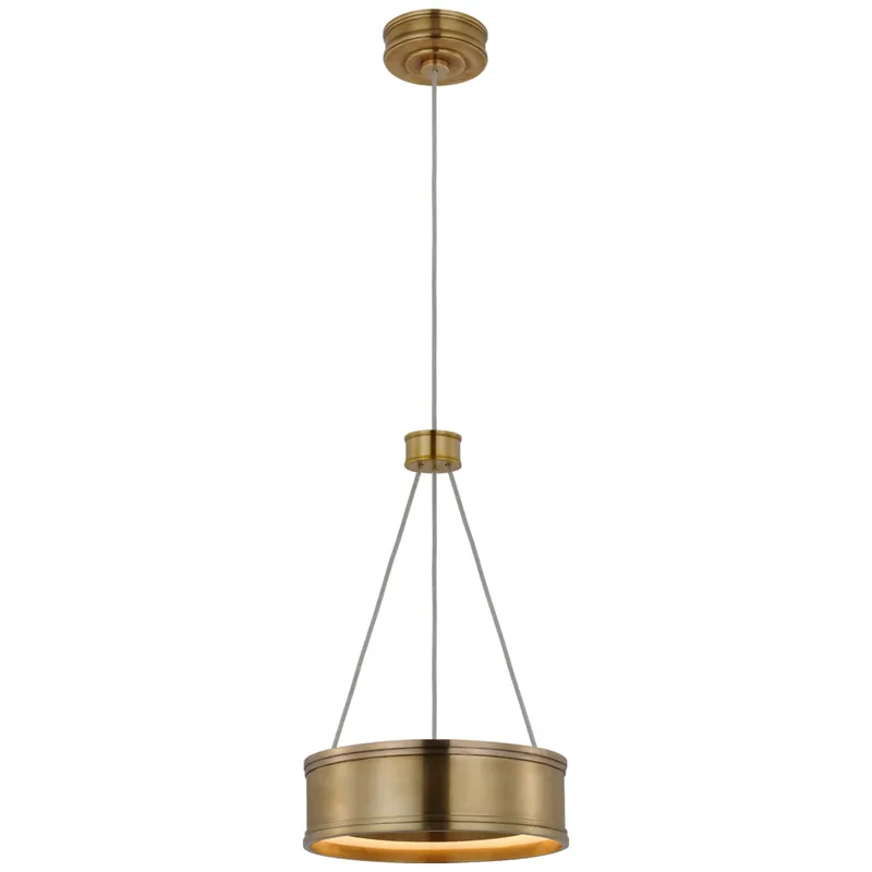 Chapman & Myers Connery 10" Ring Pendant in Antique-Burnished Brass Ceiling Light W10"
