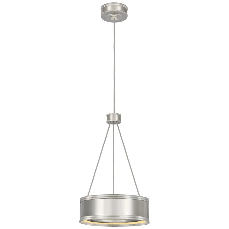 Chapman & Myers Connery 10" Ring Pendant in Polished Nickel Ceiling Light W10"