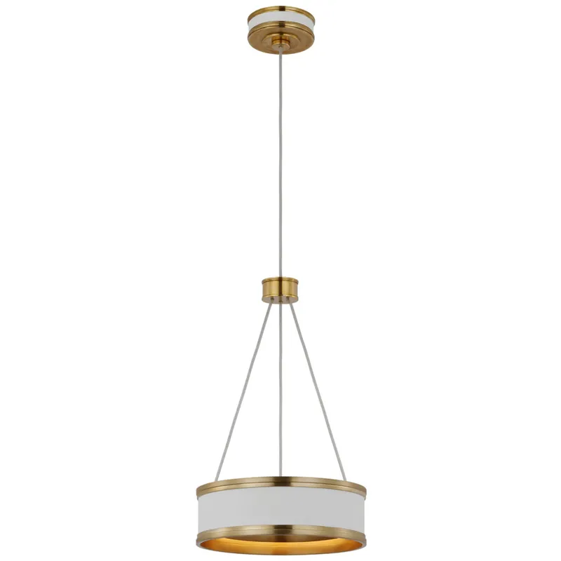 Chapman & Myers Connery 10" Ring Pendant in Matte White Ceiling Light W10"