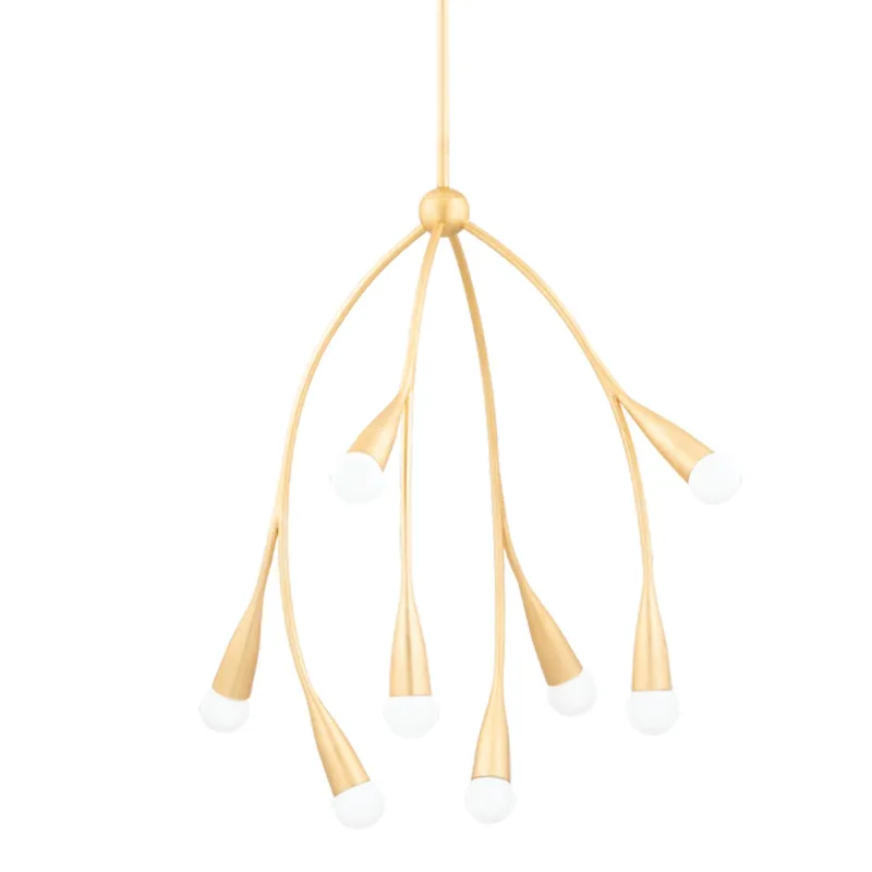 Elsa 8-Light Chandelier in Gold Leaf by Eny Lee Parker 24.5W x 25H