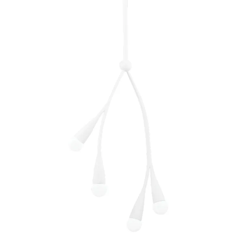 Elsa 4-Light Pendant in Texture White by Eny Lee Parker 5.75L x 14W x 22.75H