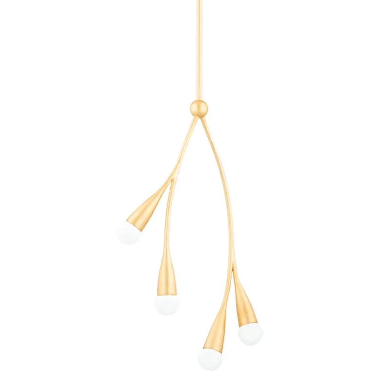 Elsa 4-Light Pendant in Gold Leaf by Eny Lee Parker 5.75L x 14W x 22.75H