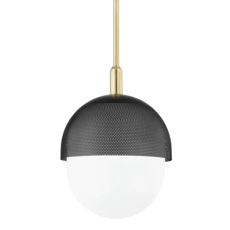 Nyack 1-Light Pendant in Aged Brass 14W x 19.325H