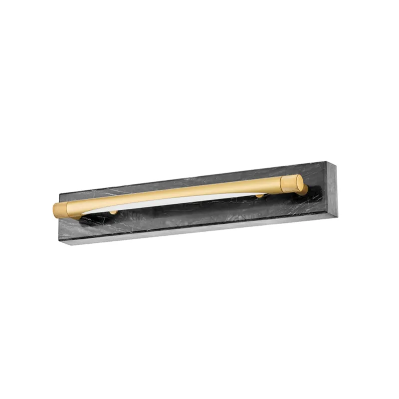 Hayden 1-Light Wall Sconce in Aged Brass 18L x 18W x 3H