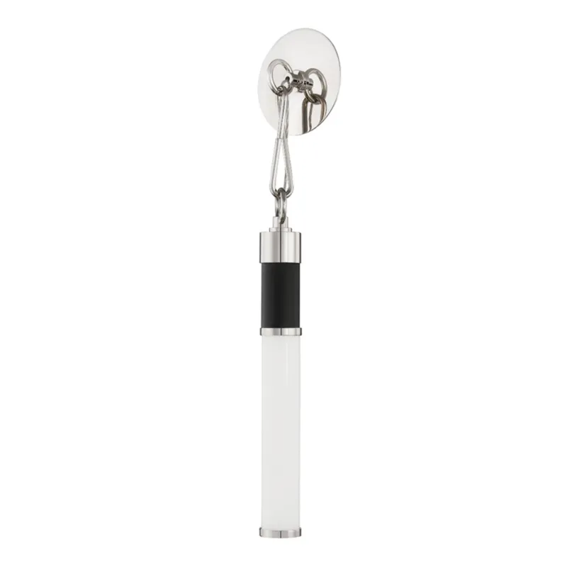 Huntington 1-Light Wall Sconce in Polished Nickel 5.75W x 24H