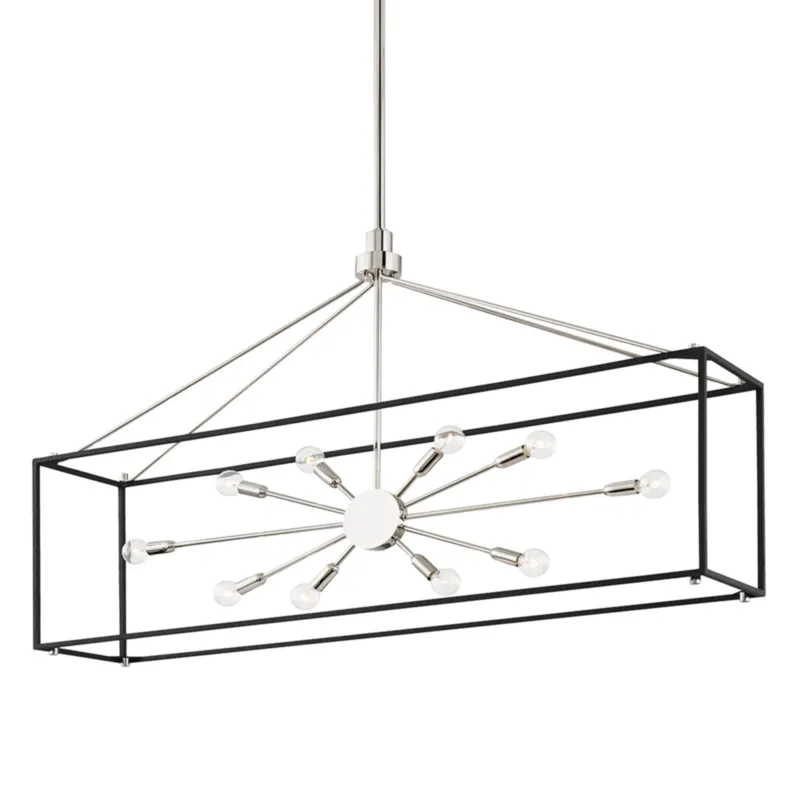 Glendale 10-Light Linear in Polished Nickel 48L x 10W x 28.33H