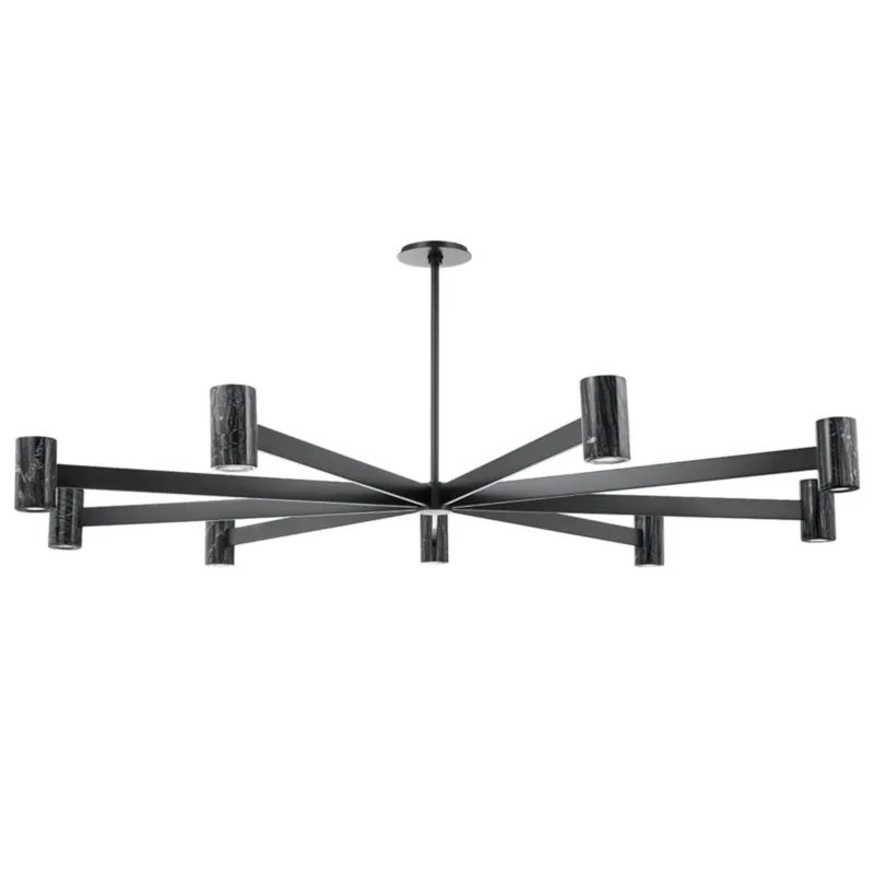 Predock 9-Light Chandelier in Black Brass 64W x 4.75H