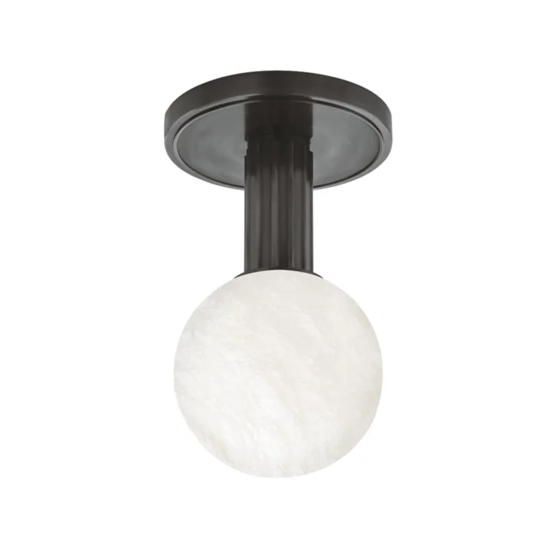 Murray Hill 1-Light Flush Mount in Distressed Bronze 4.5W x 8H