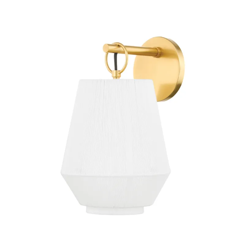 Debi 1-Light Wall Sconce in Aged Brass by Becki Owens 7.5W x 12.75H