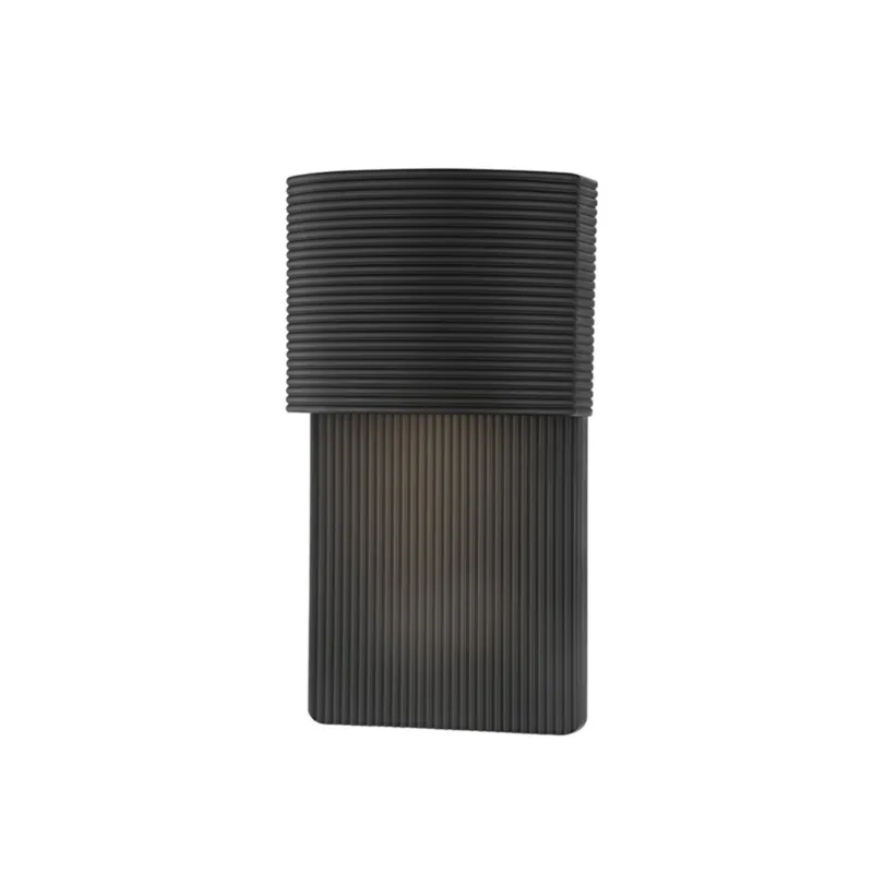 Tempe 1-Light Exterior Wall Sconce in Soft Black 6.75W x 12H