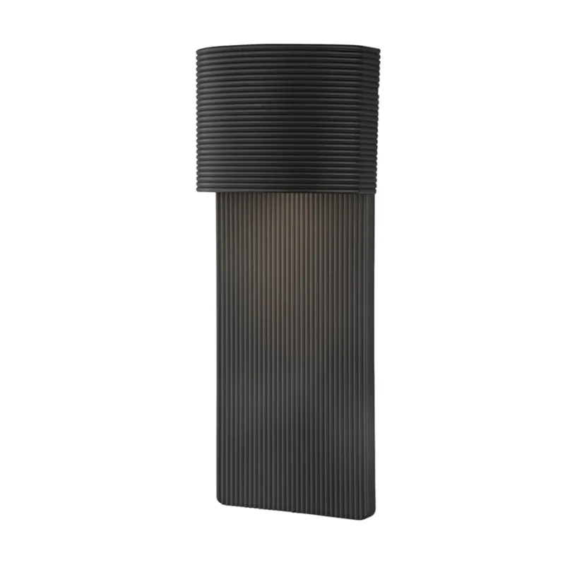 Tempe 1-Light Exterior Wall Sconce in Soft Black 6.75W x 17H