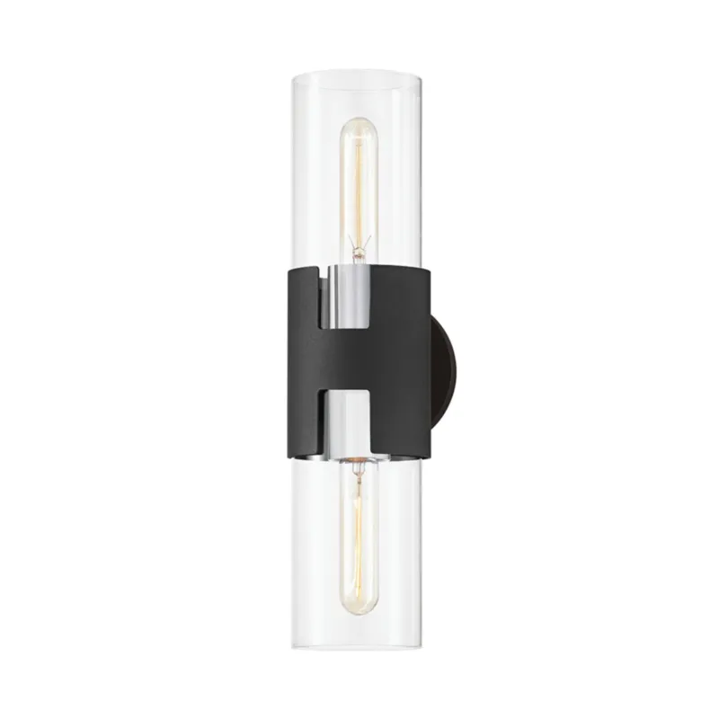 Amado 2-Light Wall Sconce in Polished Nickel 4.75W x 17H