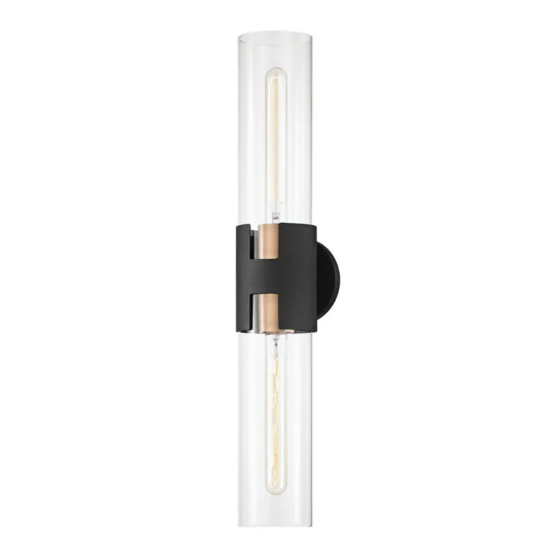 Amado 2-Light Wall Sconce in Patina Brass 4.75W x 25.75H