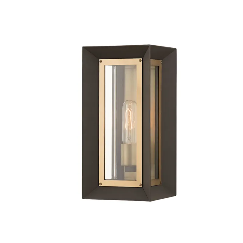 Lowry 1-Light Exterior Wall Sconce in Textured Bronze 6.5W x 13.5H