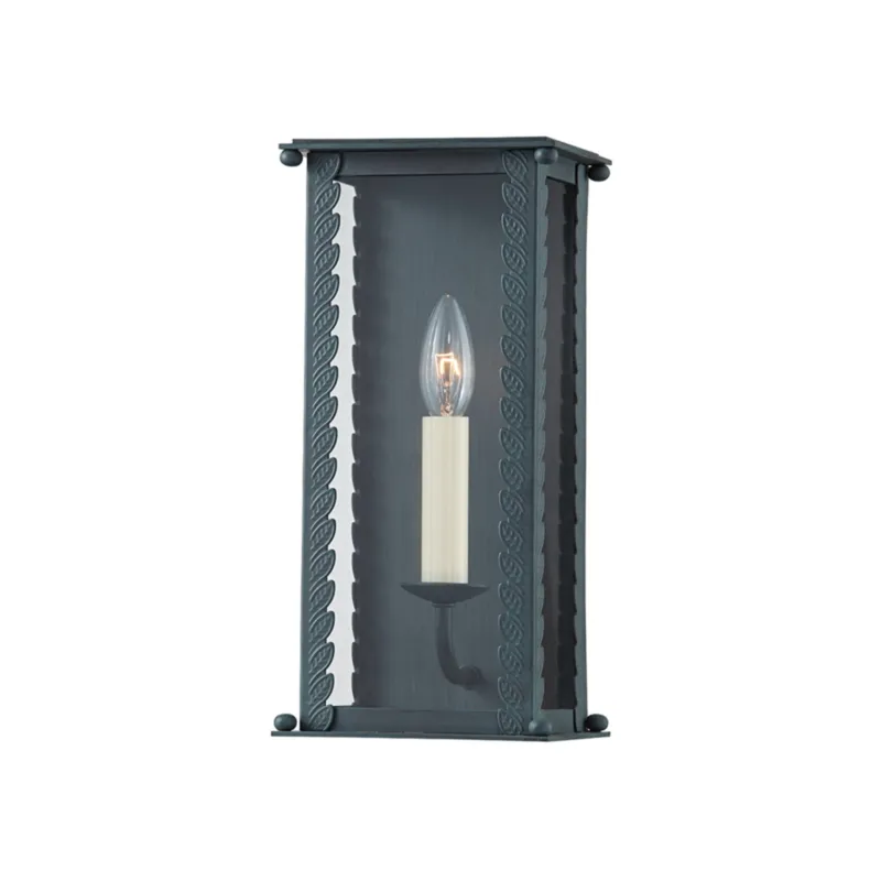 Zuma 1-Light Exterior Wall Sconce in Verdigris 6.25W x 13H