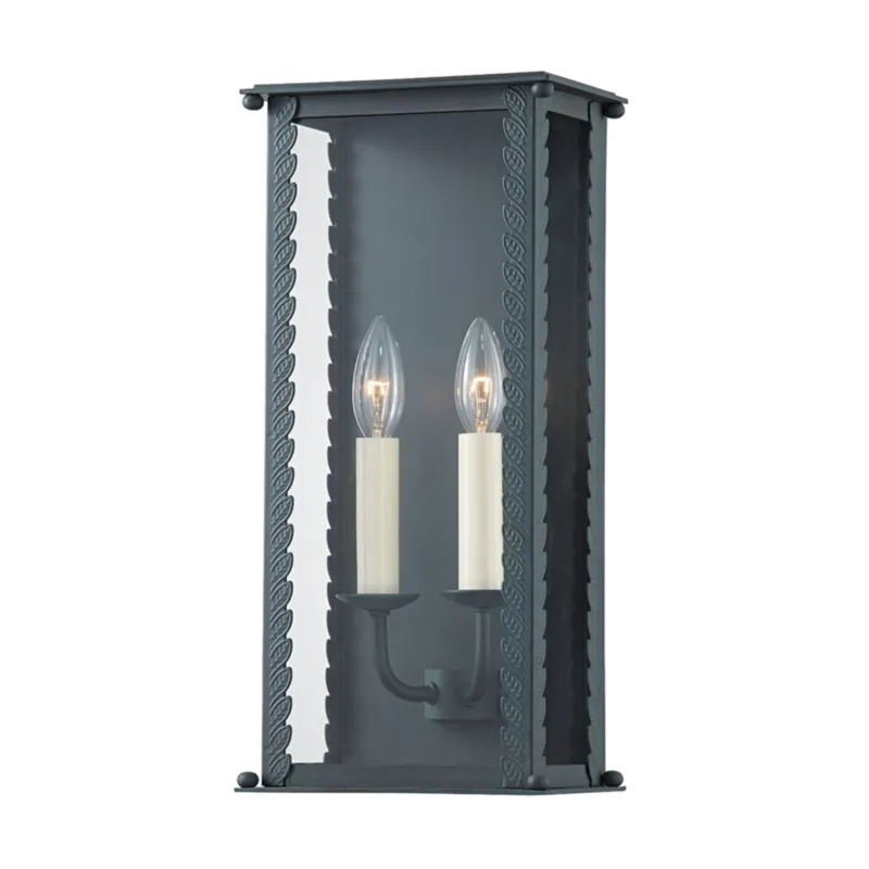 Zuma 2-Light Exterior Wall Sconce in Verdigris 7.75W x 16.5H