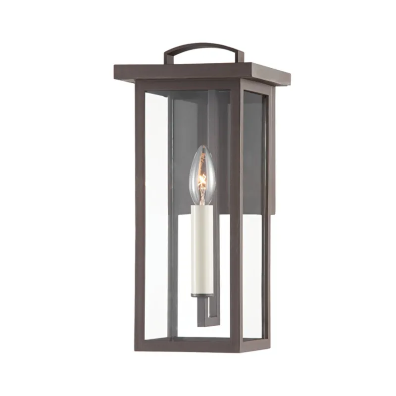 Eden 1-Light Exterior Wall Sconce in Textured Bronze 6.5W x 14H