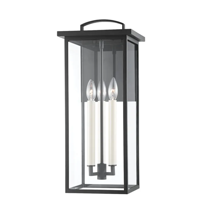 Eden 4-Light Exterior Wall Sconce in Texture Black 9.5W x 22H
