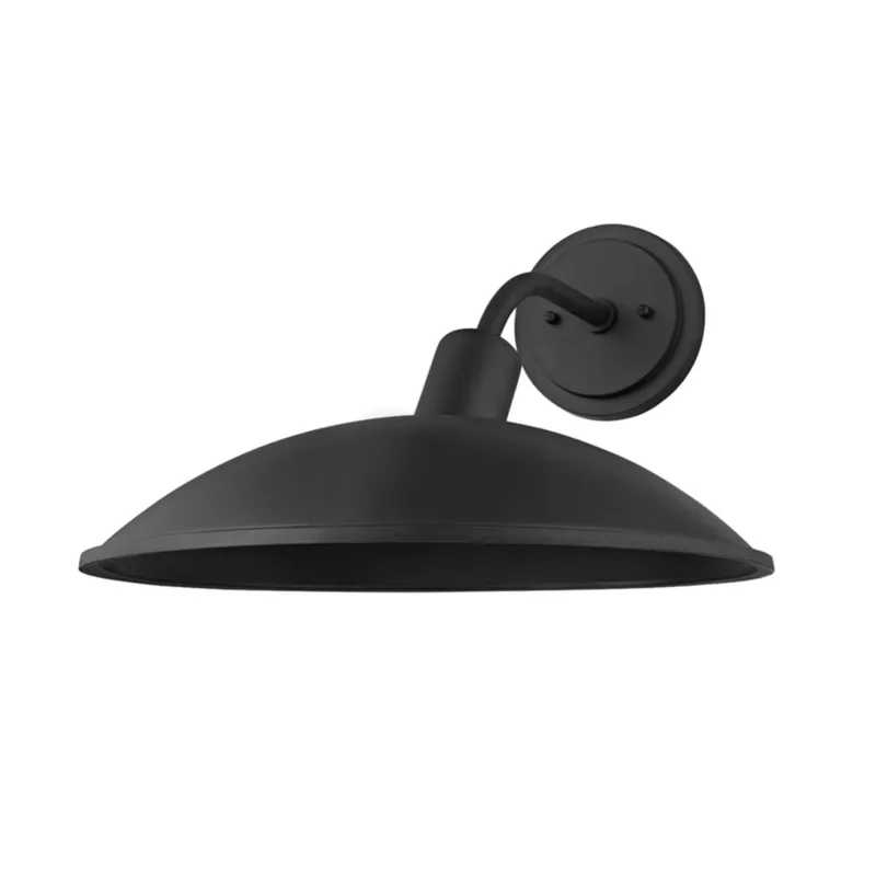 Otis 1-Light Exterior Wall Sconce in Texture Black 15.5W x 10.75H