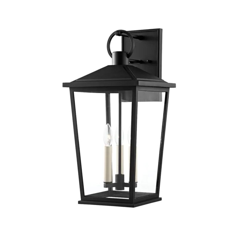 Soren 3-Light Exterior Wall Sconce in Texture Black 11W x 23H