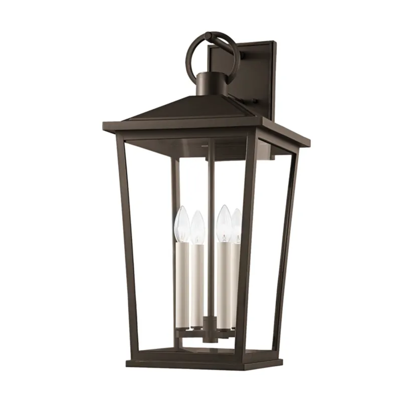 Soren 4-Light Exterior Wall Sconce in Textured Bronze W/ Hl 12.75W x 26.5H