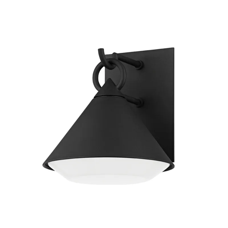 Catalina 1-Light Exterior Wall Sconce in Texture Black 9W x 10H
