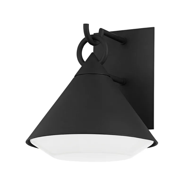 Catalina 1-Light Exterior Wall Sconce in Texture Black 11.5W x 12.75H