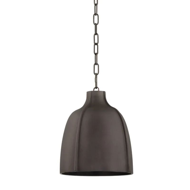 Flint 1-Light Pendant in Blackened Graphite 12.75W x 14H