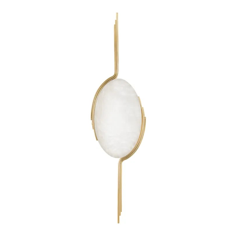 Lapis 1-Light Wall Sconce in Vintage Brass 7.25W x 27.5H