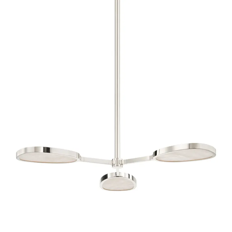 Patras 3-Light Semi Flush in Burnished Nickel 38.5W x 5.75H