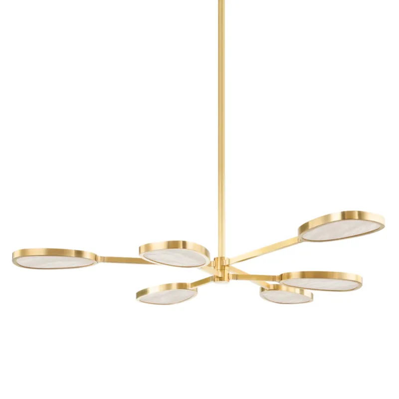 Patras 6-Light Chandelier in Vintage Brass 56.75W x 7.75H