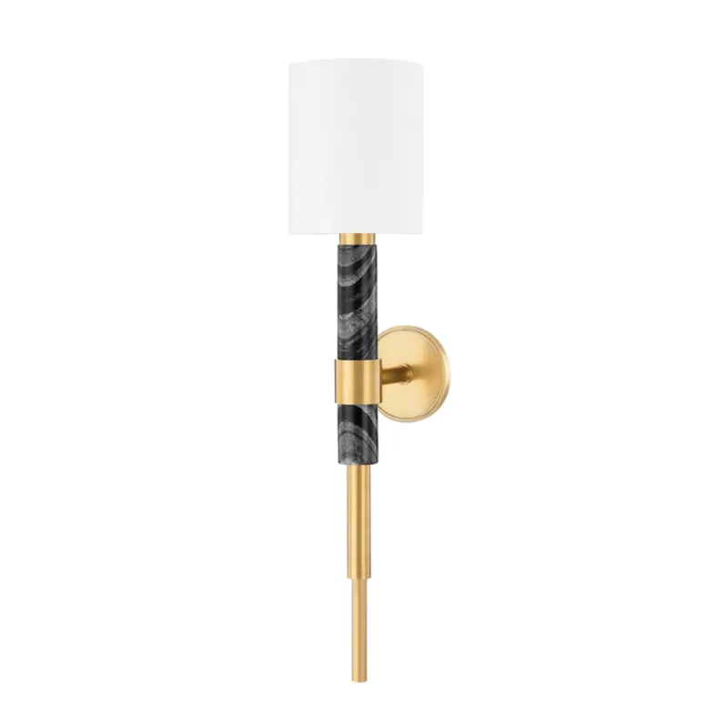 Solstice 1-Light Wall Sconce in Vintage Brass 6.5W x 30.25H