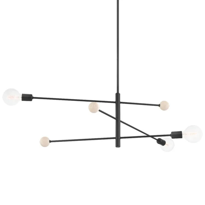 Slater 3-Light Chandelier in Soft Black 65.75W x 16H