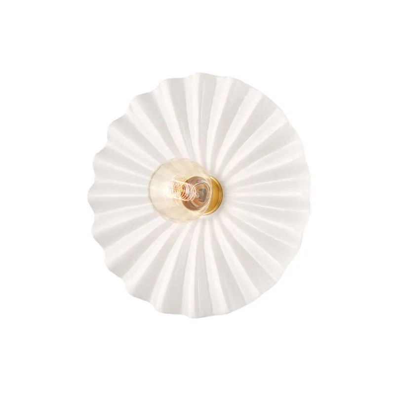 Tinsley 1-Light Flush Mount in Aged Brass 11.75W x 5.5H