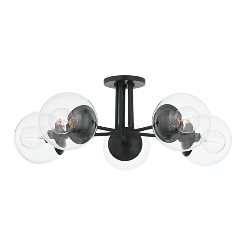 Meadow 5-Light Semi Flush in Old Bronze 30W x 10.5H
