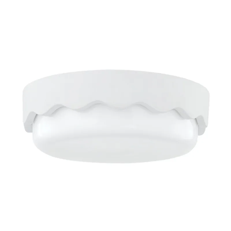 Wave 3-Light Flush Mount in Ceramic Matte White 16W x 5H