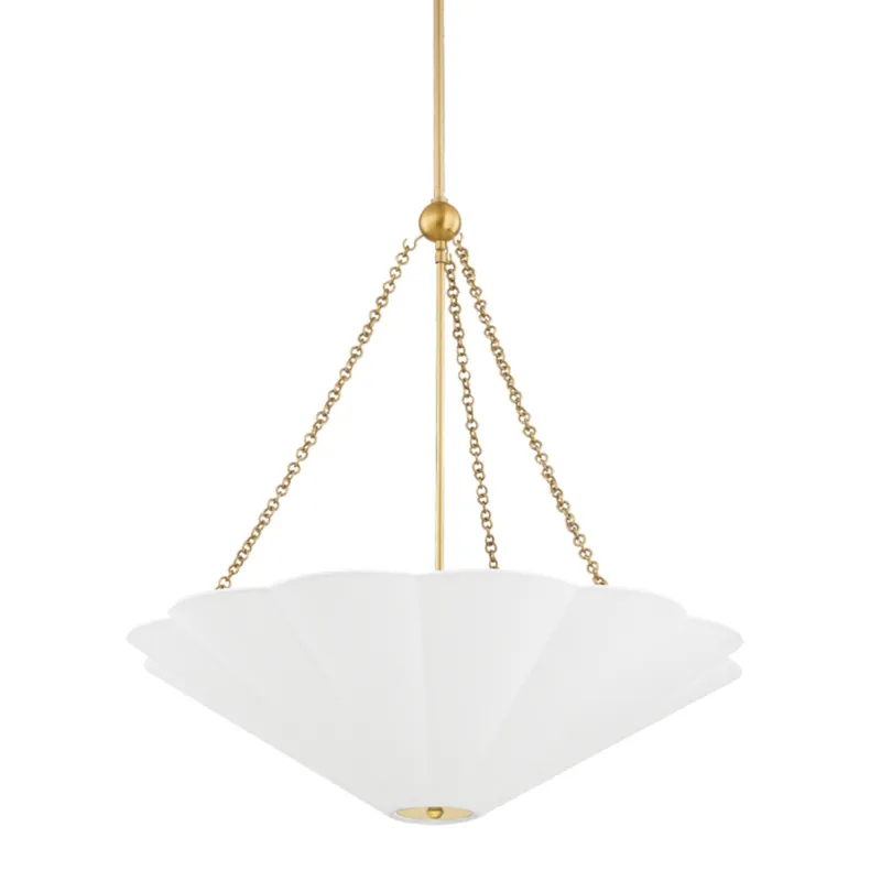 Alana 3-Light Pendant in Aged Brass 28W x 26H