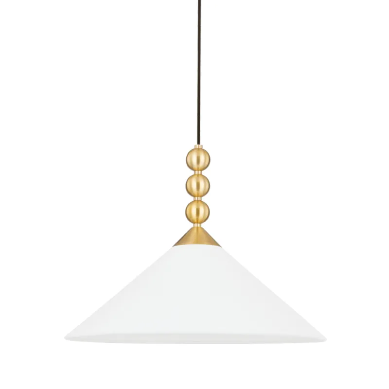 Sang 1-Light Pendant in Aged Brass by Dabito 20W x 14.75H
