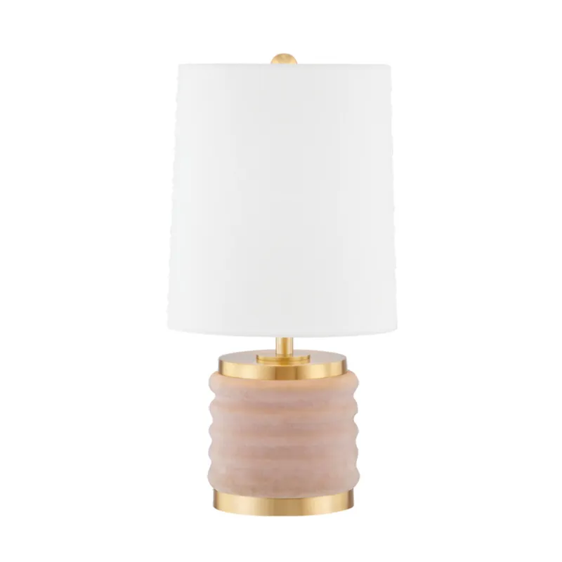 Bethany 1-Light Table Lamp in Aged Brass 8W x 16H