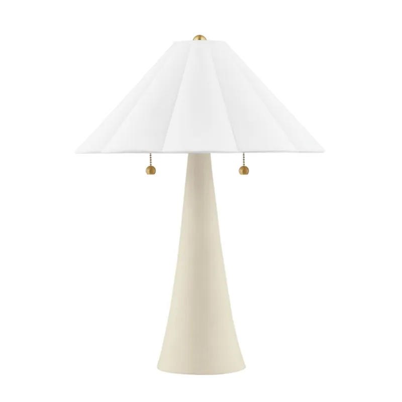 Alana 2-Light Table Lamp in Aged Brass 17W x 23H