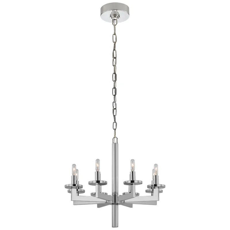 Kelly Wearstler Liaison Single Tier Chandelier in Polished Nickel Ceiling Light W20.5"
