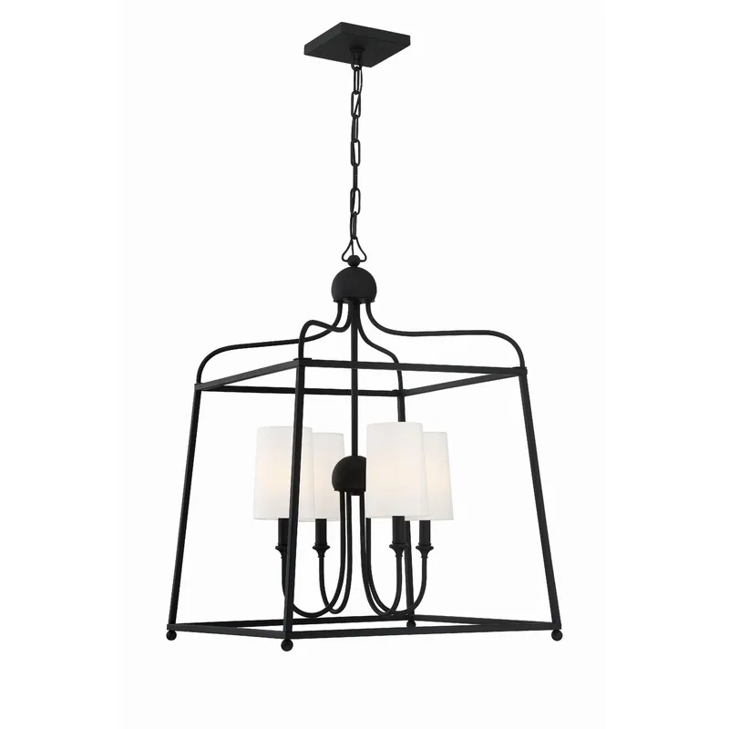 Libby Langdon Sylvan 21.5'' Black Forged Chandelier Black 21.5"W x 29.75"H x 21.5"D