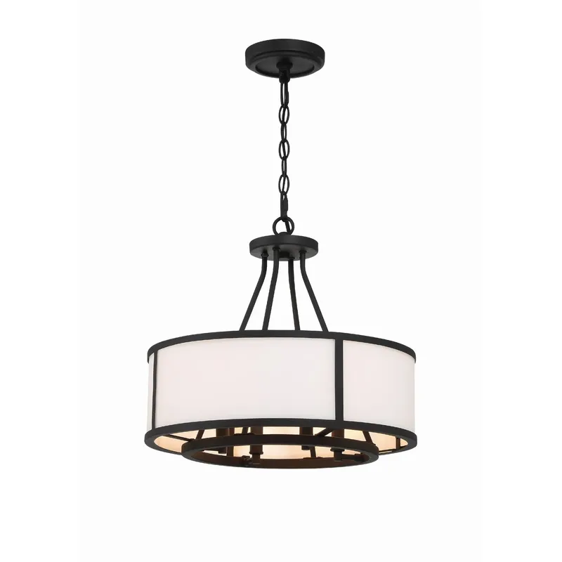 Bryant 18'' Black Forged Chandelier Black 18"W x 16.75"H x 18"D
