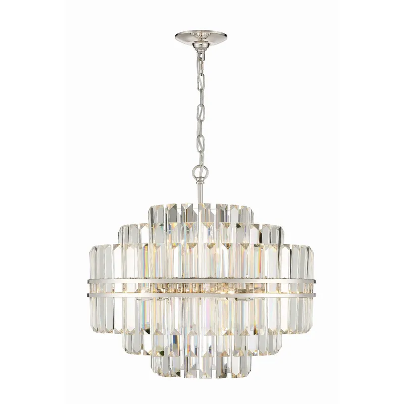 Hayes 22'' Polished Nickel Chandelier Silver 22"W x 20.5"H x 22"D