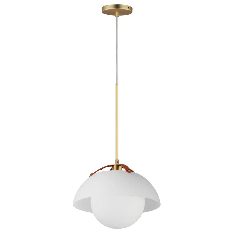 Studio M SM31014FTNAB Domain 14" Pendant Frost/Natural Aged Brass by Mat Sanders