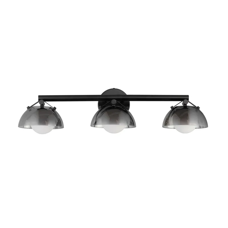 Studio M SM31003MSKBK Domain 3-Light - Smoke/Matte Black Bath Vanity by Mat Sanders